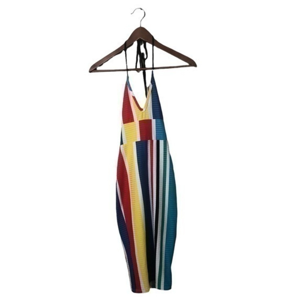 Fashion Nova Multicolor Halter Dress Size XSmall